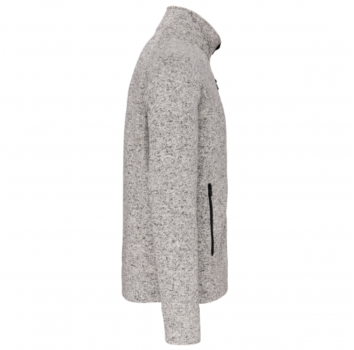 light grey melange Chaqueta jaspeada con cremallera hombre
