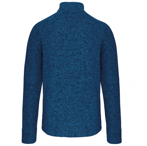 light royal blue melange Chaqueta jaspeada con cremallera hombre