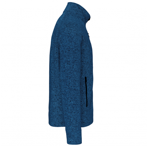 light royal blue melange Chaqueta jaspeada con cremallera hombre