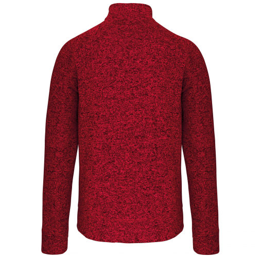 red melange Chaqueta jaspeada con cremallera hombre