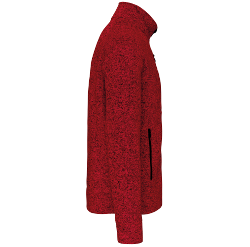 red melange Chaqueta jaspeada con cremallera hombre