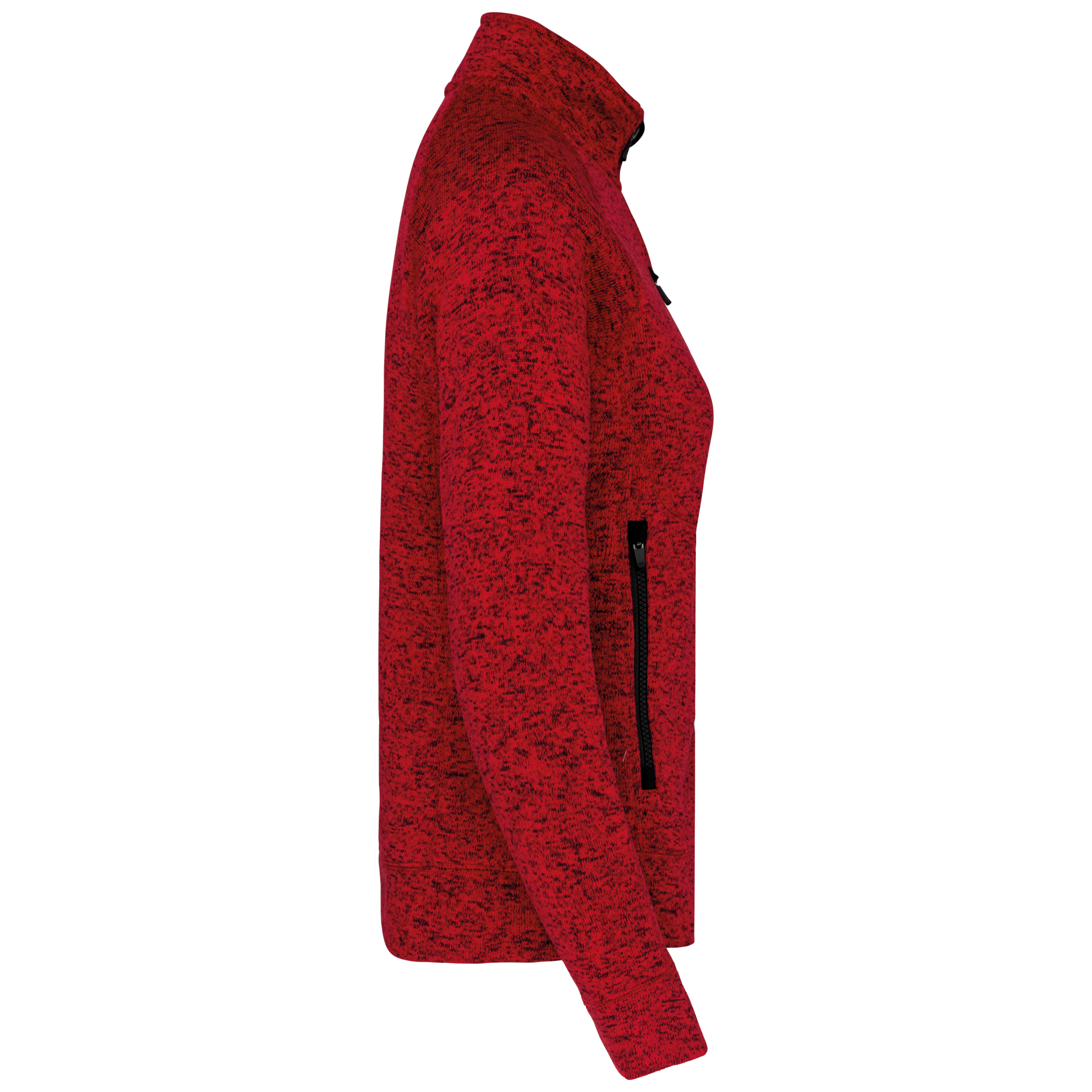 dark grey melange Chaqueta jaspeada con cremallera mujer