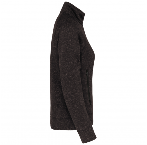 dark grey melange Chaqueta jaspeada con cremallera mujer