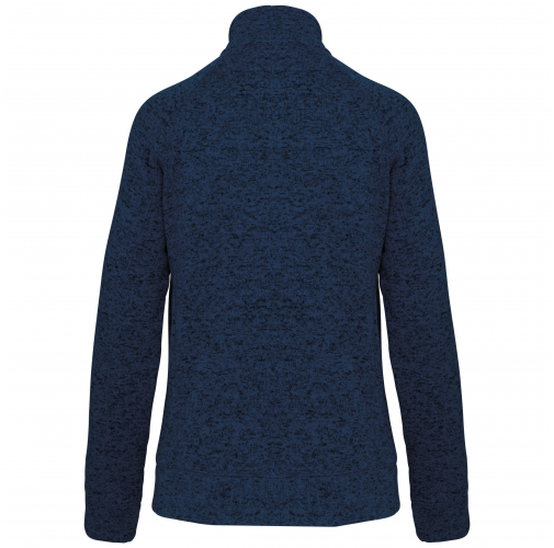 navy melange Chaqueta jaspeada con cremallera mujer