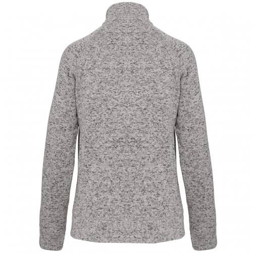 light grey melange Chaqueta jaspeada con cremallera mujer