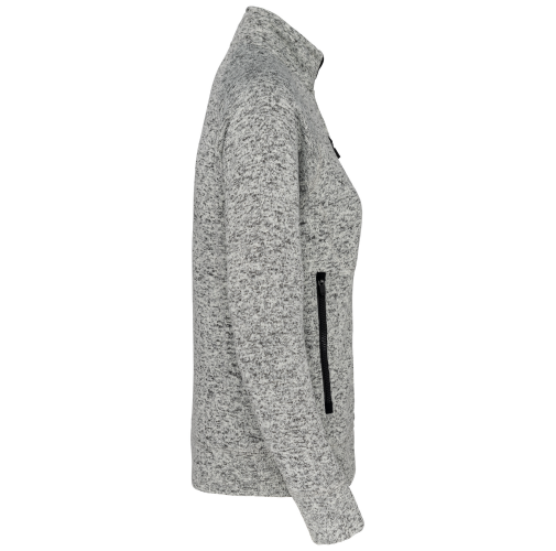 light grey melange Chaqueta jaspeada con cremallera mujer
