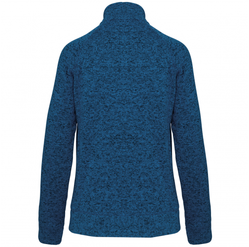 light royal blue melange Chaqueta jaspeada con cremallera mujer