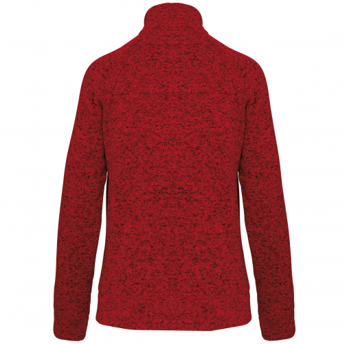 red melange Chaqueta jaspeada con cremallera mujer