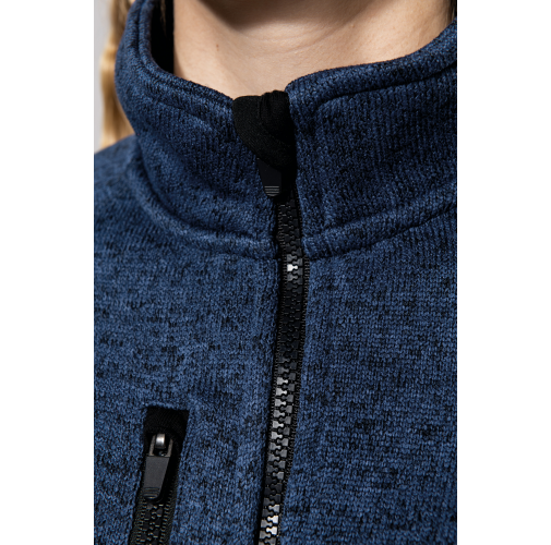 Chaqueta jaspeada con cremallera mujer