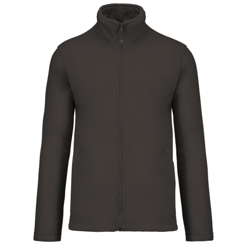 dark grey Chaqueta micropolar con cremallera hombre
