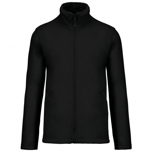 black Chaqueta micropolar con cremallera hombre