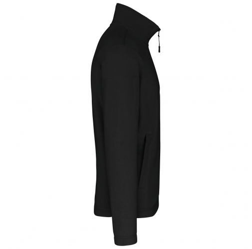 black Chaqueta micropolar con cremallera hombre