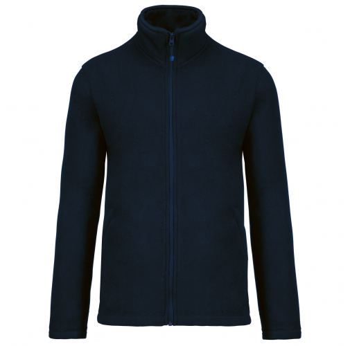 navy Chaqueta micropolar con cremallera hombre