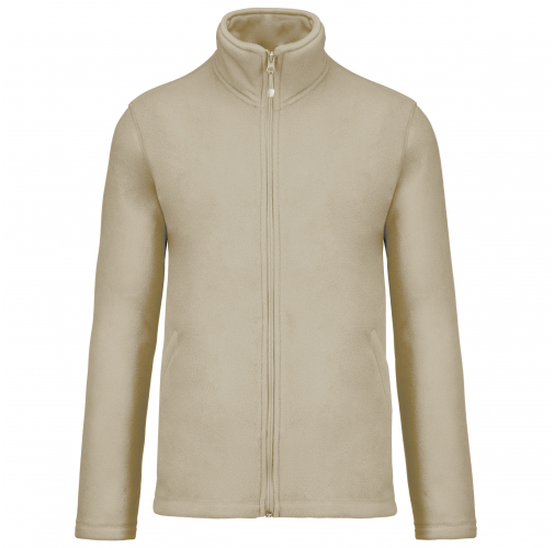beige Chaqueta micropolar con cremallera hombre