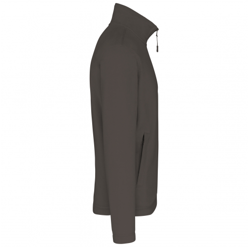 green olive Chaqueta micropolar con cremallera hombre