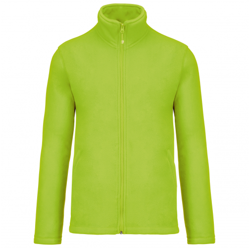lime Chaqueta micropolar con cremallera hombre