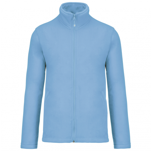 sky blue Chaqueta micropolar con cremallera hombre