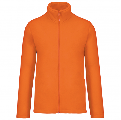 fluorescent orange Chaqueta micropolar con cremallera hombre