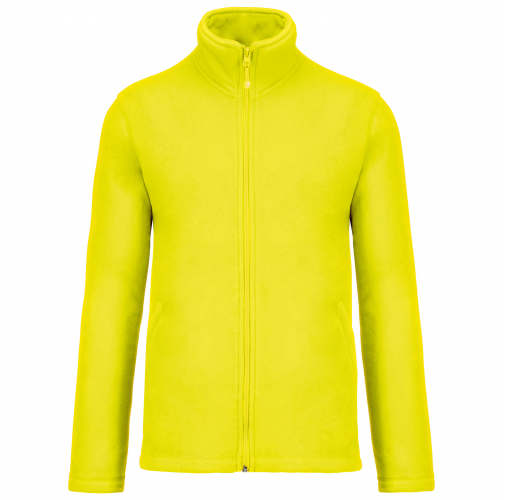 fluorescent yellow Chaqueta micropolar con cremallera hombre