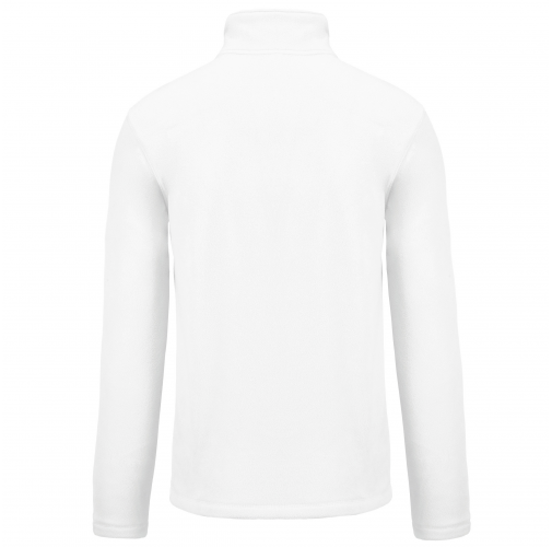 white Chaqueta micropolar con cremallera hombre