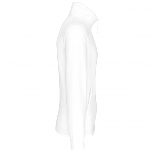 white Chaqueta micropolar con cremallera hombre