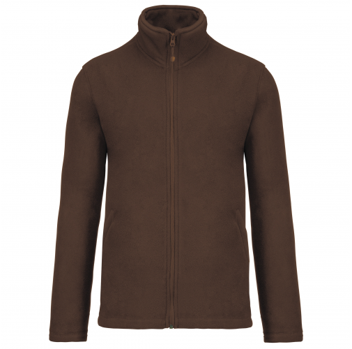 chocolate Chaqueta micropolar con cremallera hombre