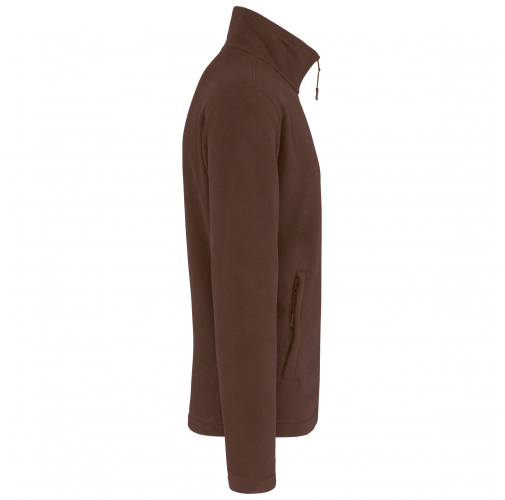 chocolate Chaqueta micropolar con cremallera hombre