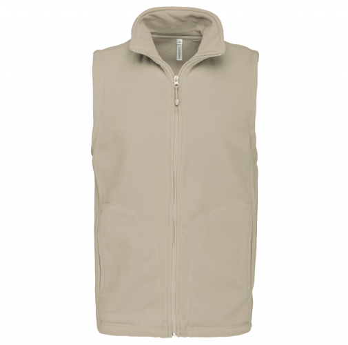 beige Chaleco micropolar hombre