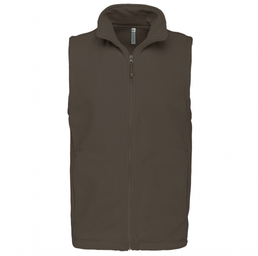 green olive Chaleco micropolar hombre