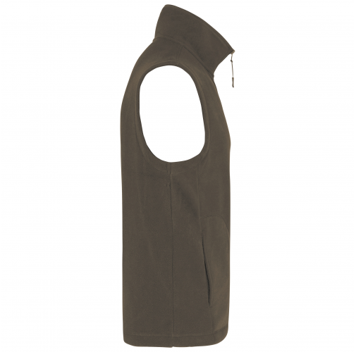 green olive Chaleco micropolar hombre