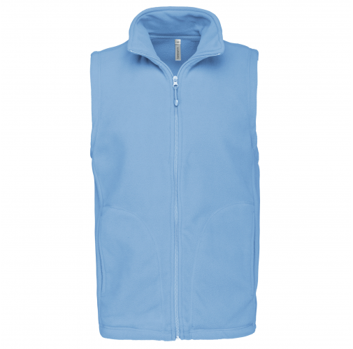 sky blue Chaleco micropolar hombre