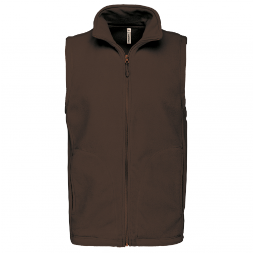 chocolate Chaleco micropolar hombre
