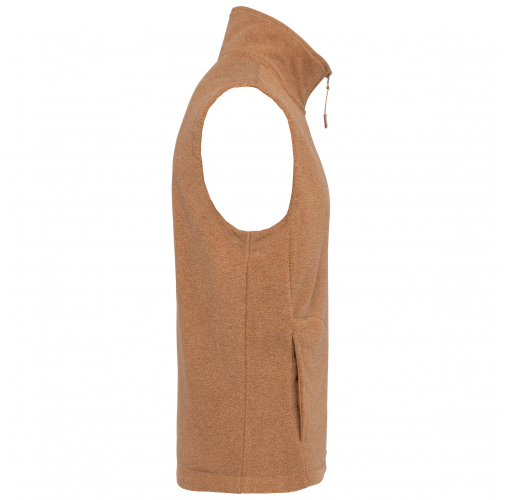 camel heather Chaleco micropolar hombre