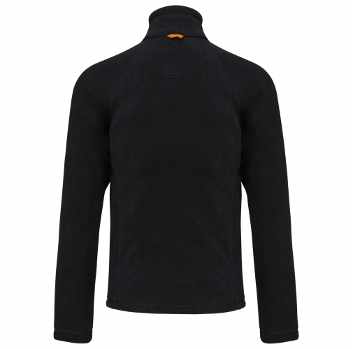black Chaqueta micropolar con cremallera y mangas raglán hombre