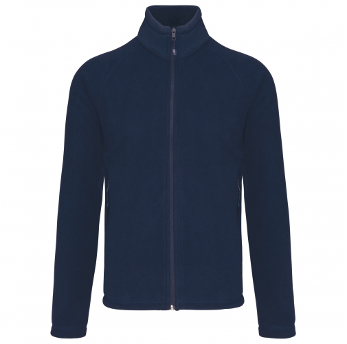 navy Chaqueta micropolar con cremallera y mangas raglán hombre