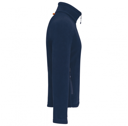 navy Chaqueta micropolar con cremallera y mangas raglán hombre