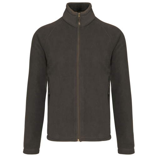 dark grey Chaqueta micropolar con cremallera y mangas raglán hombre