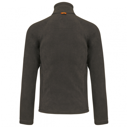 dark grey Chaqueta micropolar con cremallera y mangas raglán hombre