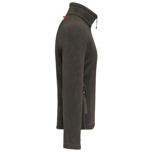dark grey Chaqueta micropolar con cremallera y mangas raglán hombre
