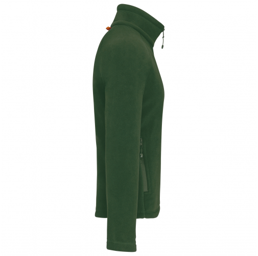 forest green Chaqueta micropolar con cremallera y mangas raglán hombre