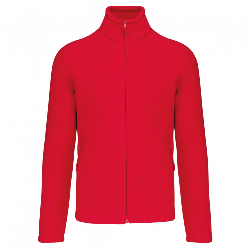 red Chaqueta micropolar con cremallera y mangas raglán hombre
