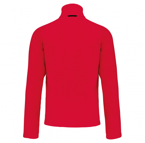 red Chaqueta micropolar con cremallera y mangas raglán hombre