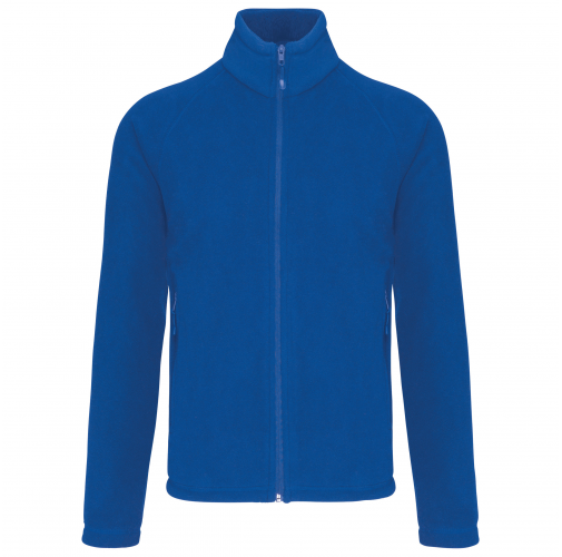 royal blue Chaqueta micropolar con cremallera y mangas raglán hombre