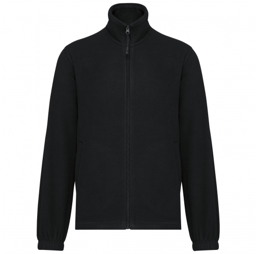 black Chaqueta polar ajustable con puños elásticos