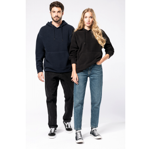 Sudadera oversize con capucha - micropolar reciclado - Unisex