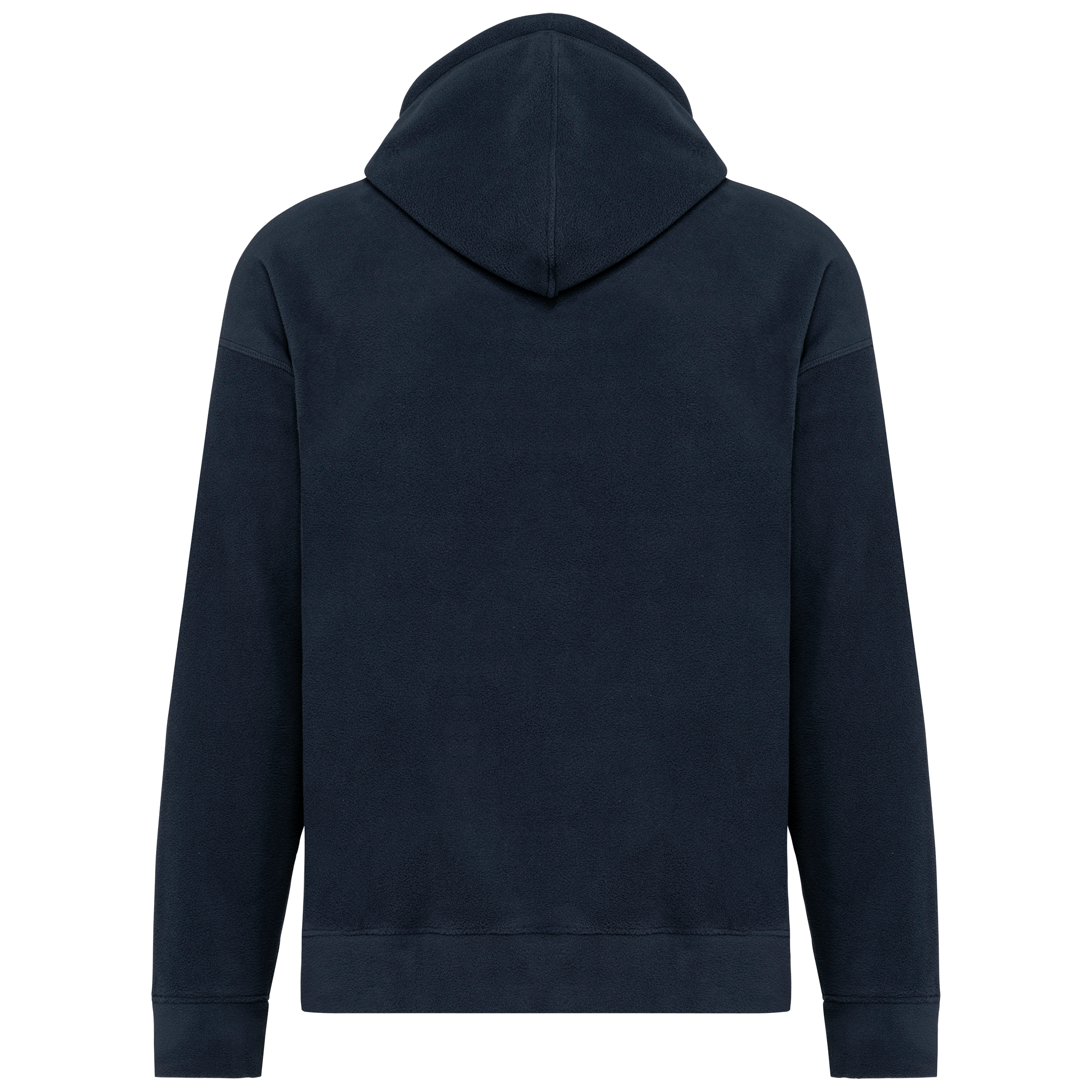 black Sudadera oversize con capucha - micropolar reciclado - Unisex