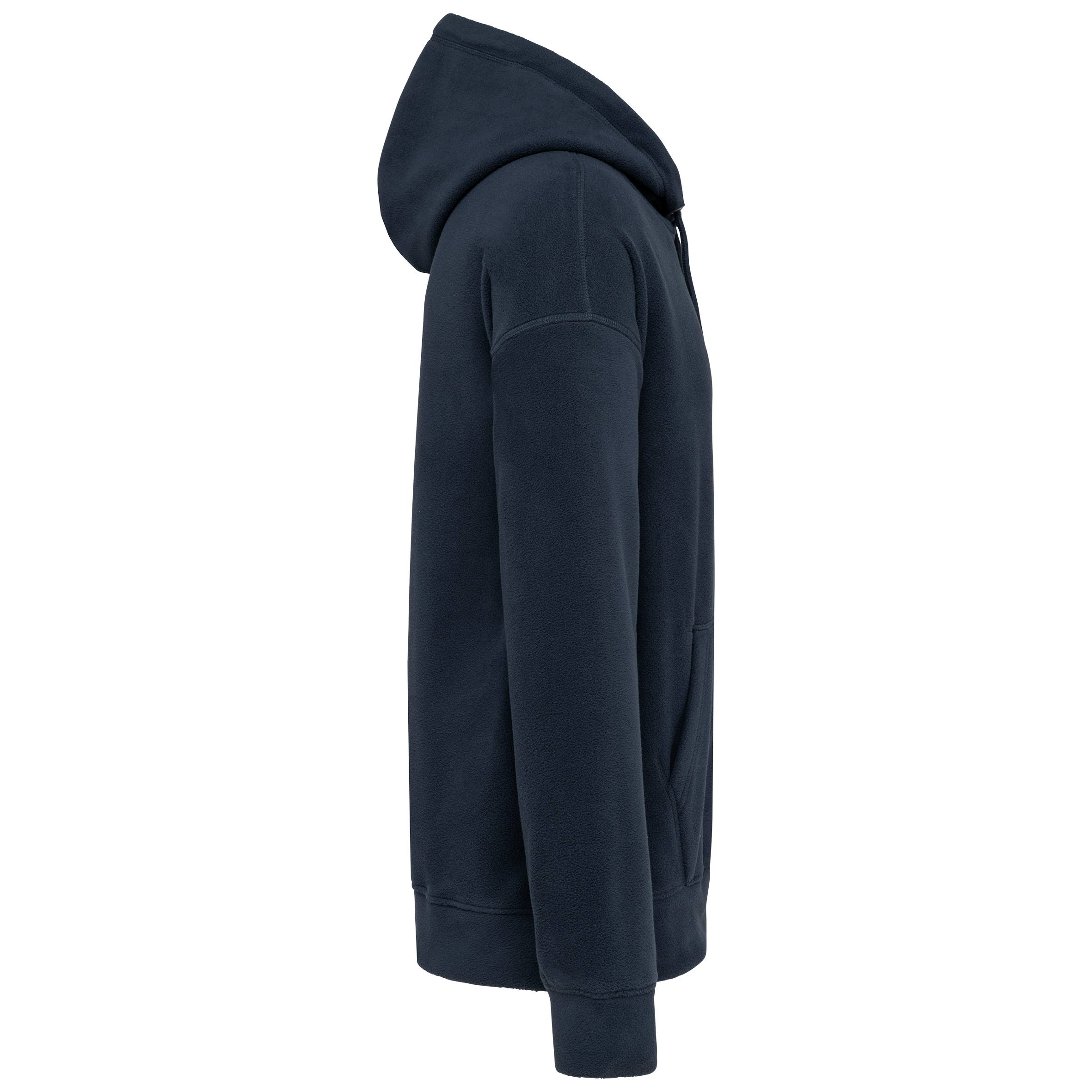 black Sudadera oversize con capucha - micropolar reciclado - Unisex