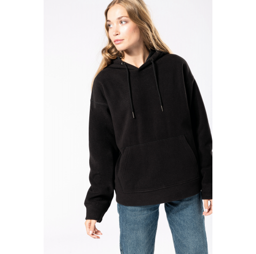 Sudadera oversize con capucha - micropolar reciclado - Unisex