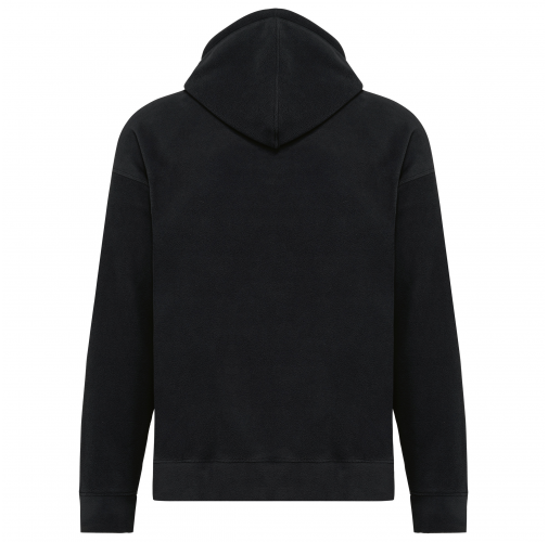 black Sudadera oversize con capucha - micropolar reciclado - Unisex