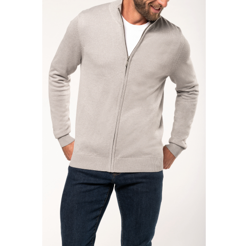 Chaqueta de punto con cremallera hombre